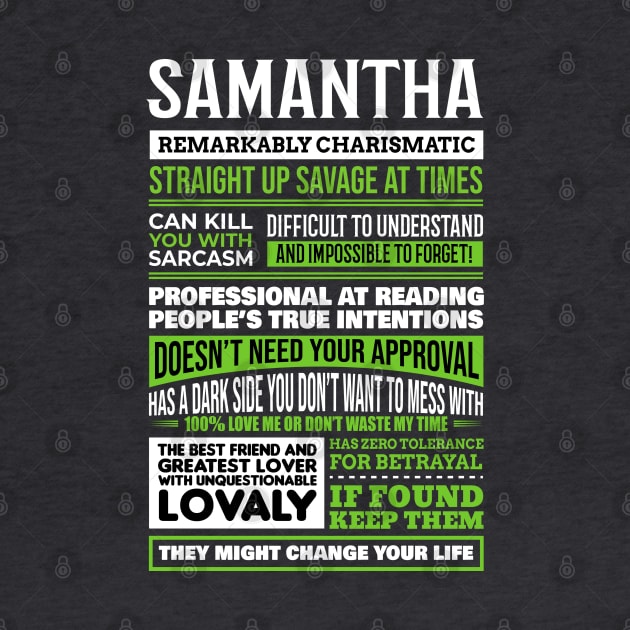 Samantha by Ban Guns Not Books- Typography fullcolor